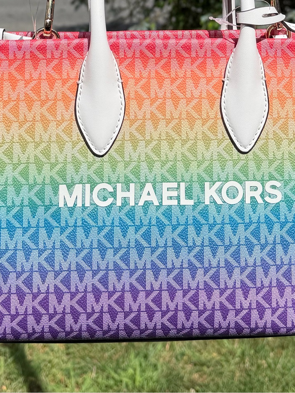 RARE Michael Kors Mirella Small Rainbow Signature Logo Crossbody Bag NWT - Picture 8 of 10